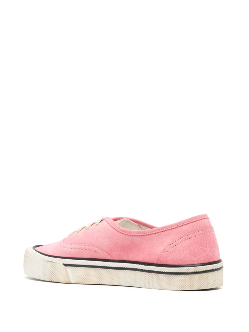 Shop Bally Striped-edge Lace-up Sneakers In Pink