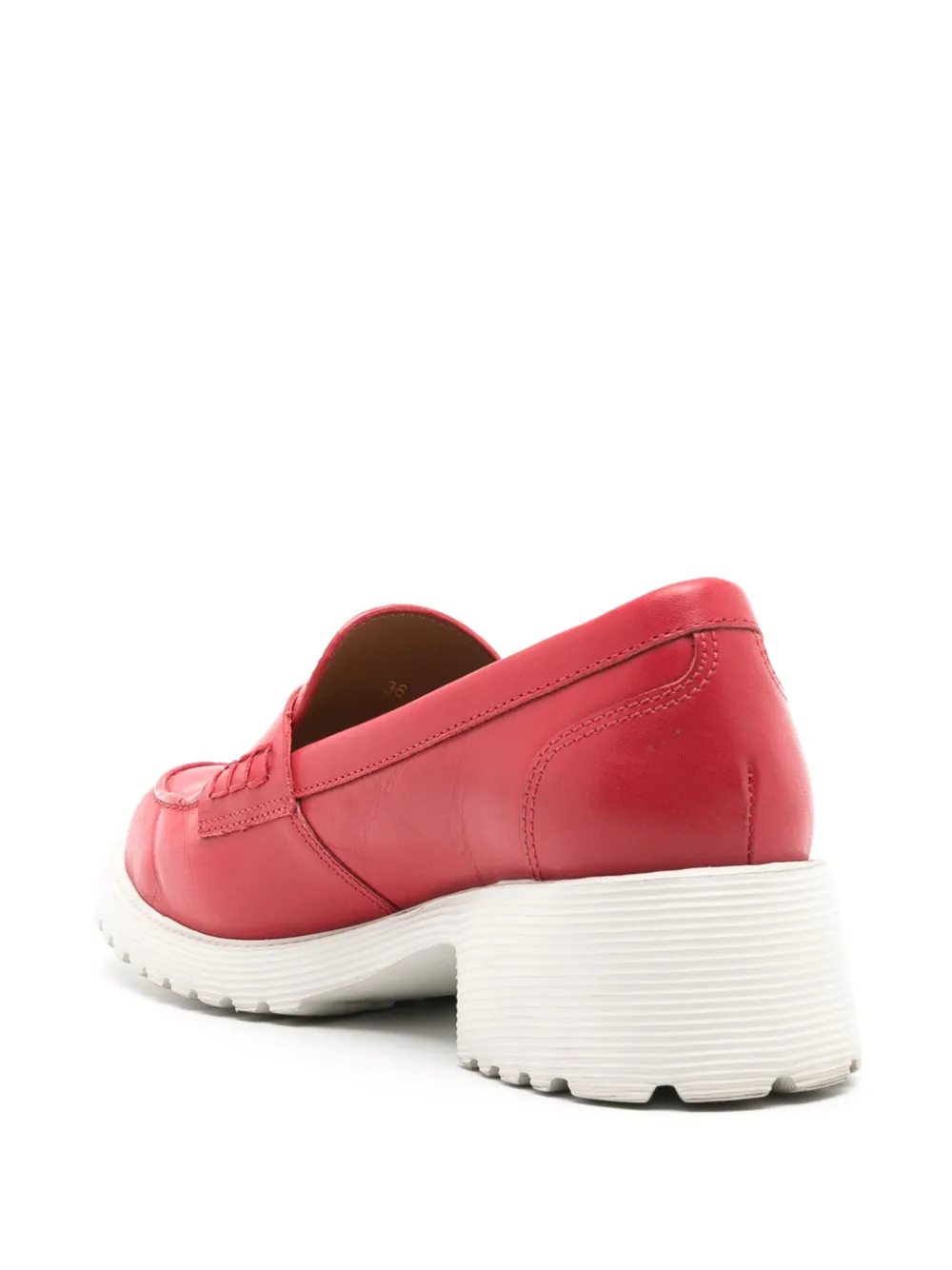 Shop Sarah Chofakian Ully Leather Loafers In Red