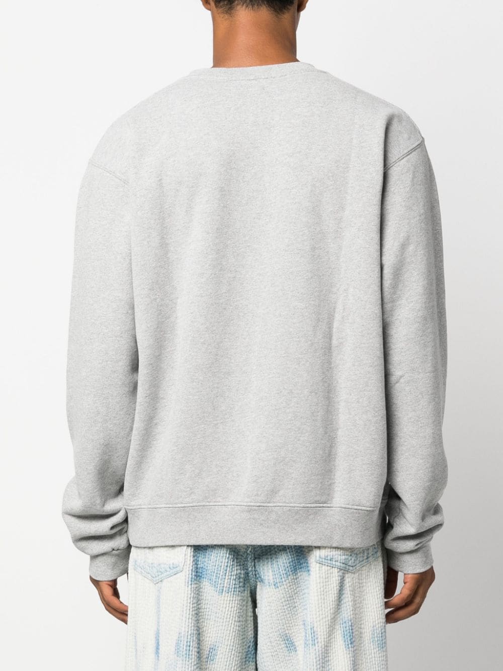 Shop Gallery Dept. Logo-print Cotton Crew-neck Sweatshirt In Grey