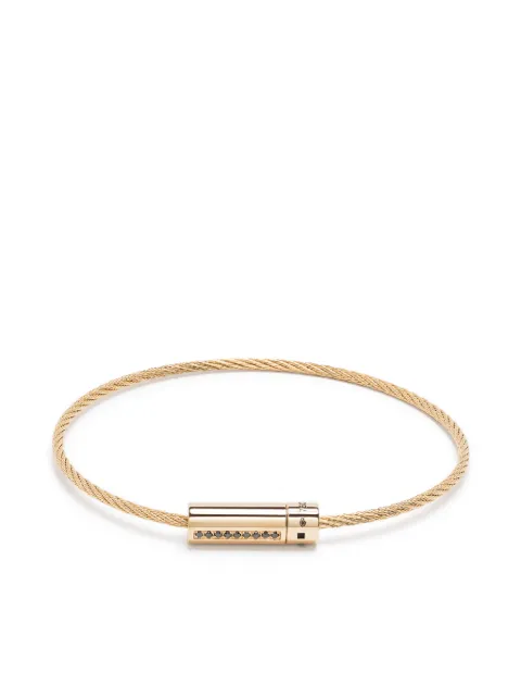 Le Gramme 18kt yellow gold Le 9g Cable diamond bracelet