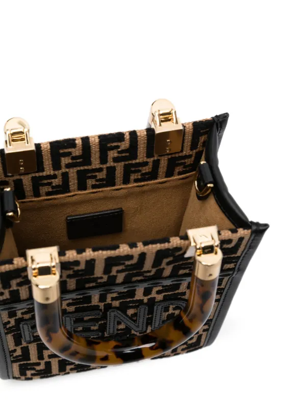 FENDI Mini Sunshine Tote Bag | Brown | FARFETCH