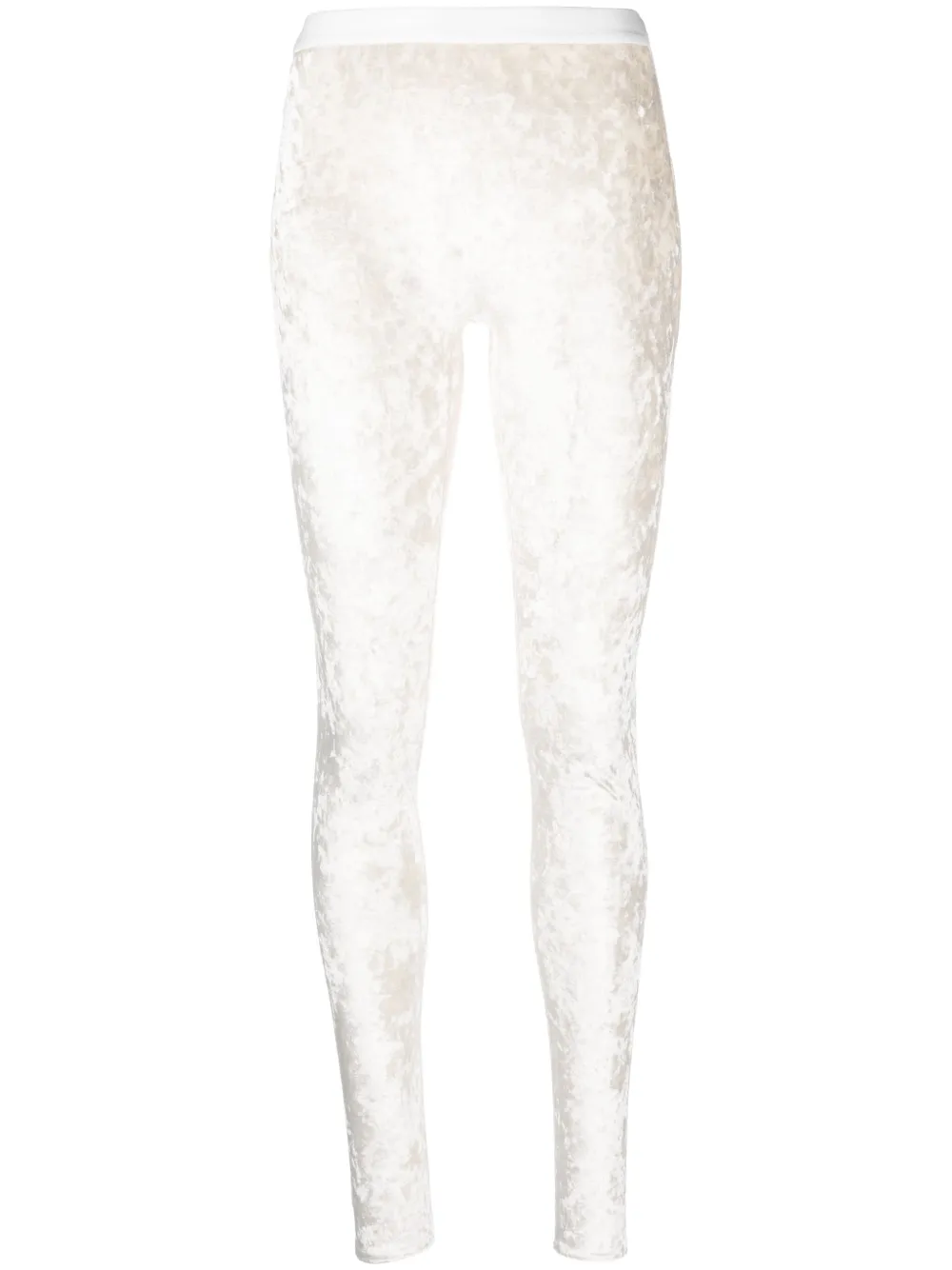 Forte velvet-effect leggings Beige