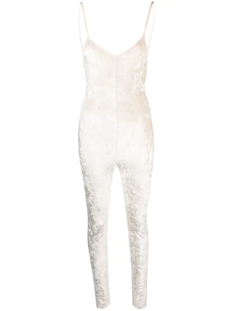 Forte Forte velvet-effect spaghetti-strap jumpsuit
