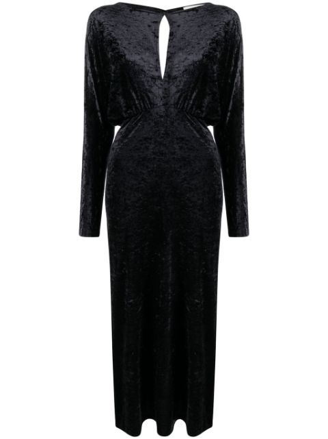 P.A.R.O.S.H. velvet long-sleeve maxi dress