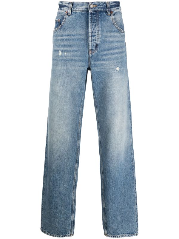 SAINT LAURENT High-rise wide-leg jeans