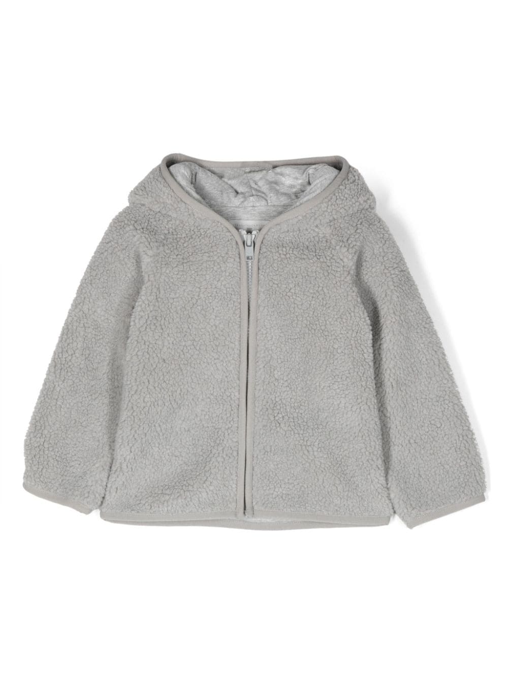 Stella Mccartney Babies' Bear Ear Fleece Hooded Jacket In Grey
