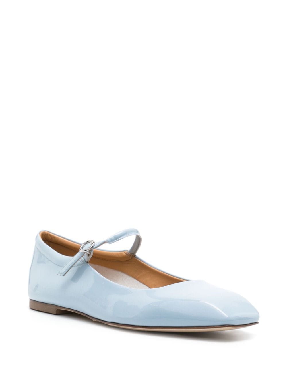 Shop Aeyde Uma Leather Ballerina Shoes In Blue