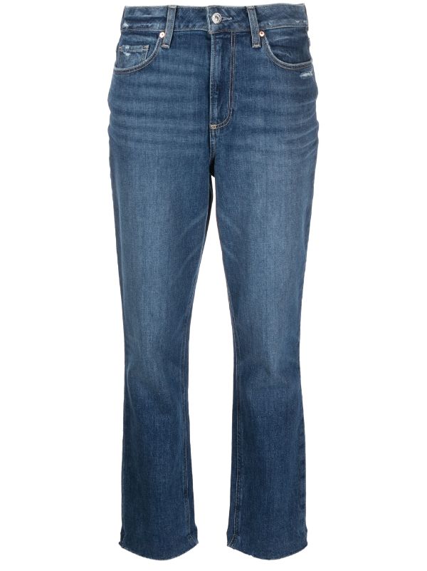 PAIGE Brigitte cropped mid-rise slim-leg jeans