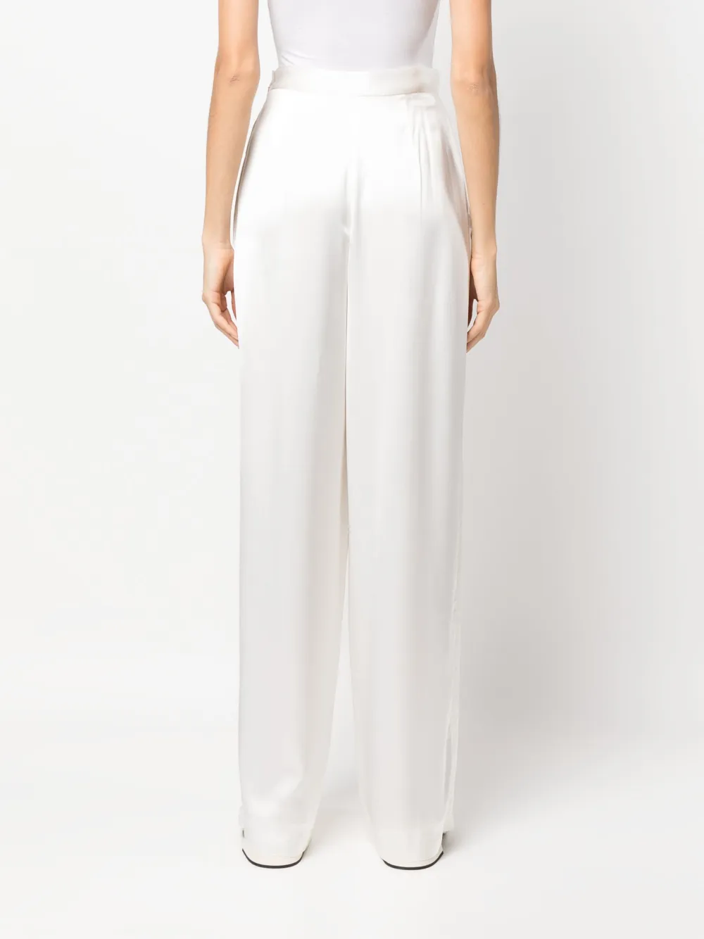 Pleat-Detail Palazzo Trousers