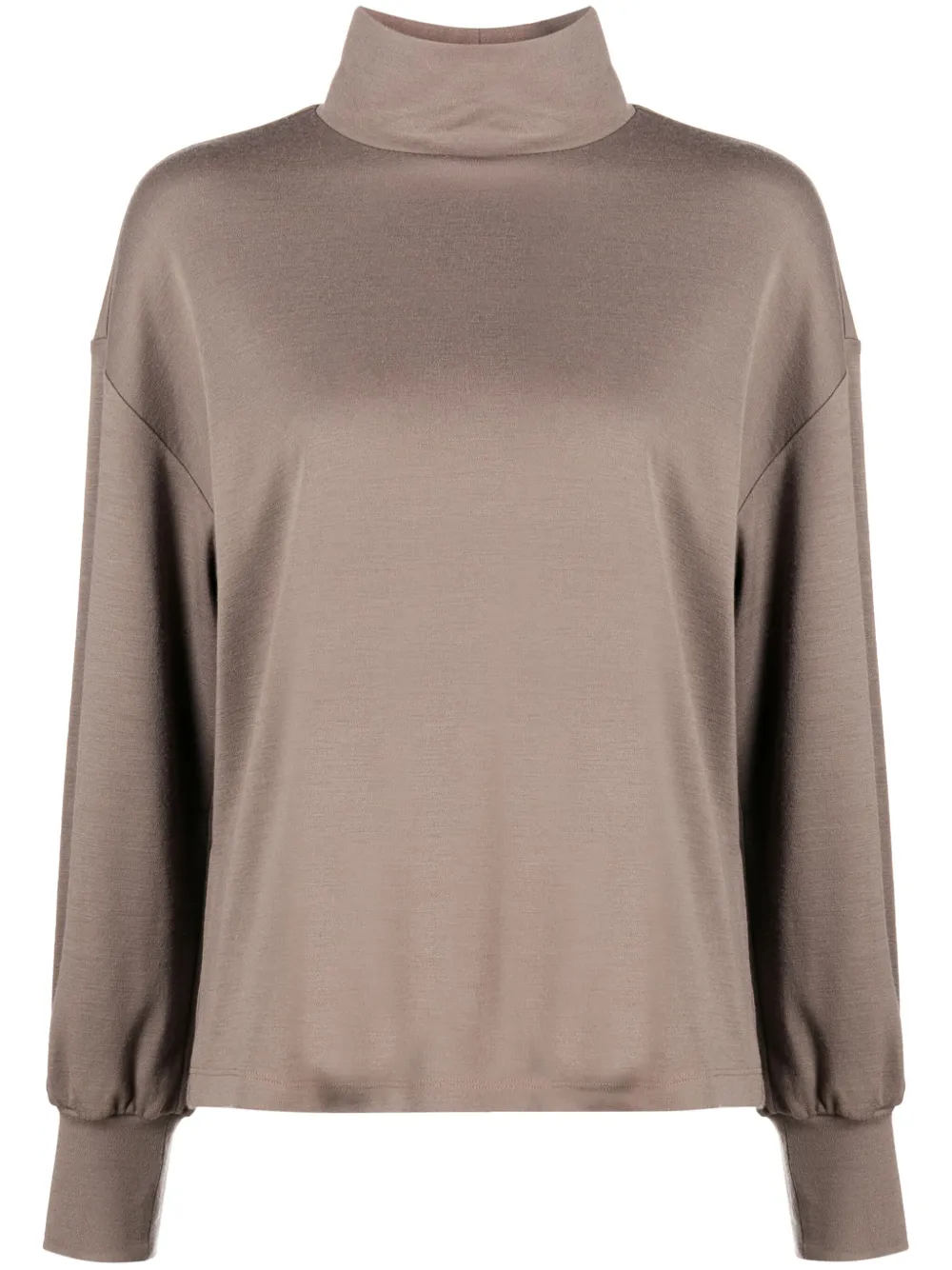 Fabiana Filippi Mock-neck Wool Jumper In Brown