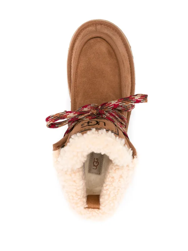 【PORTERNA】Burke Fur Ugg Boots UGG Funkarra Cabin Cuff Suede Fur Collar Lace-Up Booties