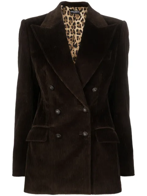 Dolce & Gabbana double-breasted corduroy blazer