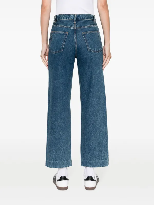 デニム・ジーパン A.P.C. Blue Le Jean Cropped Jeans A.P.C. straight-leg Cropped Jeans | Blue | FARFETCH