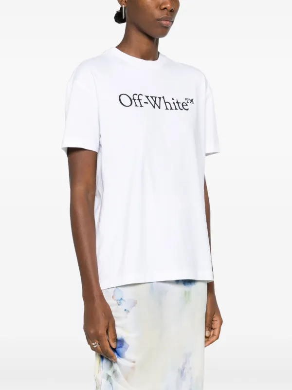 Off-White Bookish logo-print Cotton T-shirt | White | FARFETCH AO