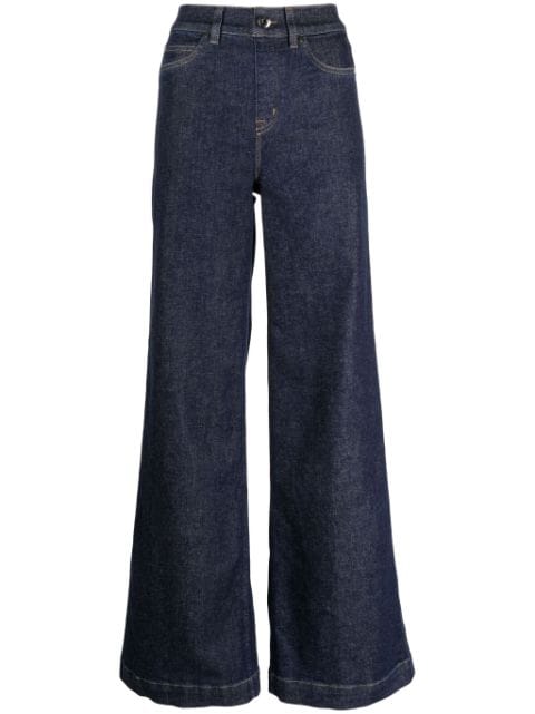 SPANX flared wide-leg jeans