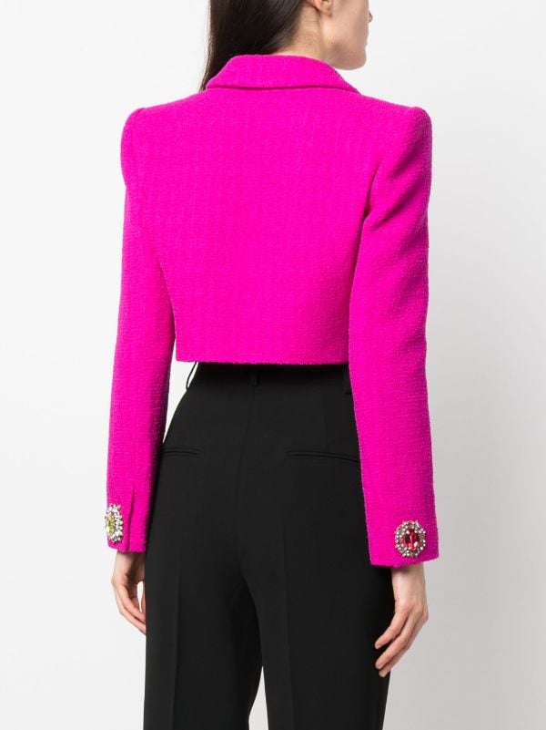 Moschino Cropped Tweed Jacket, $1,925, farfetch.com