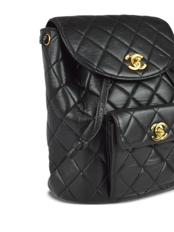 CHANEL Pre-Owned 1995 Duma diamond-quilted Backpack - Farfetch