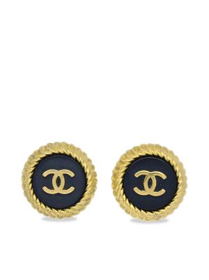 CHANEL Pre-Owned 1997 Medallion CC clip-on Earrings - Farfetch