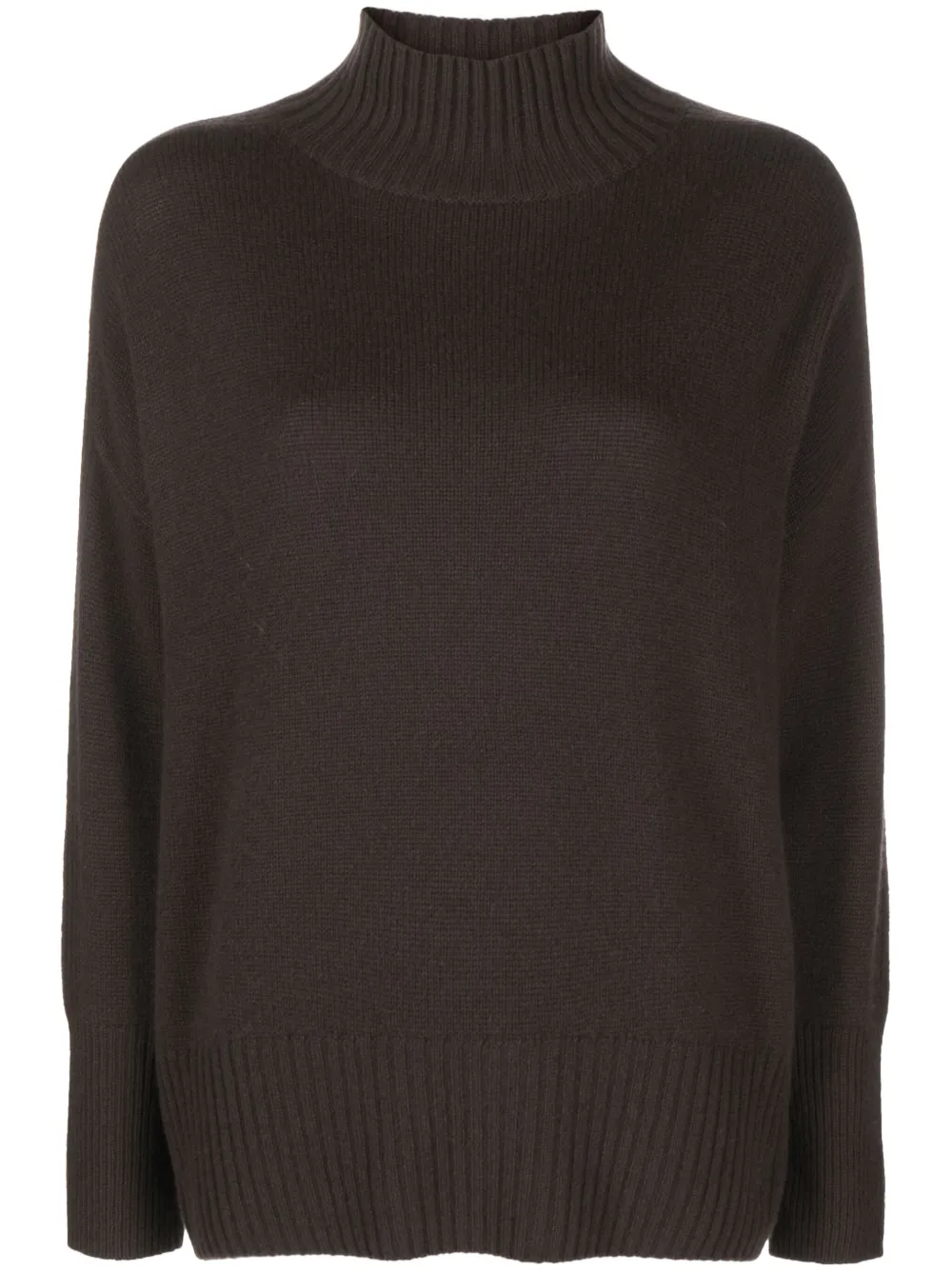 Allude High-neck Cashmere Jumper In 褐色