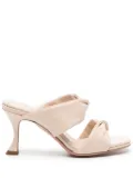 Aquazzura Twist 75mm leather sandals - Neutrals