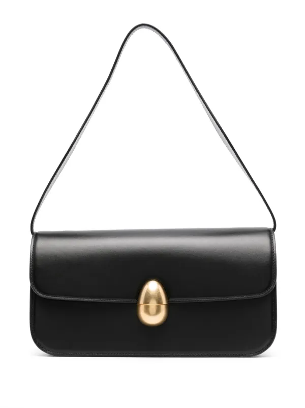 Neous Polished-finish Shoulder Bag in Black