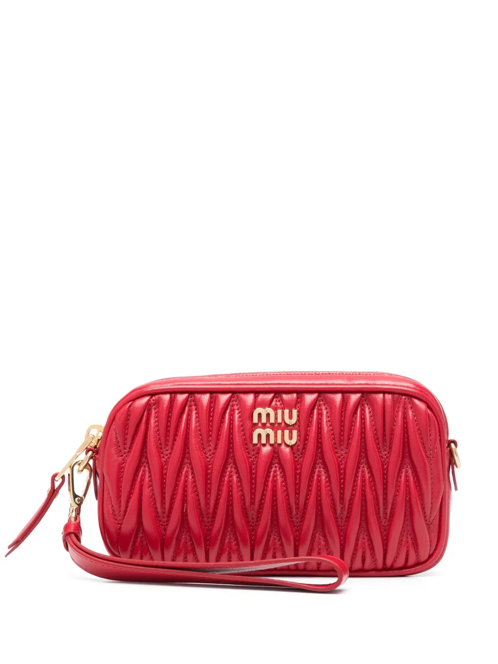 Miu Miu Matelassé Leather Clutch Bag Farfetch