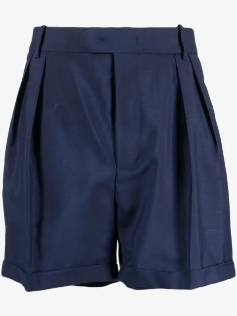 Bally pleated twill tailored shorts