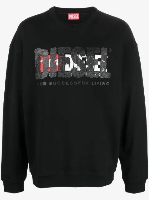 Diesel logo-print cotton sweatshirt