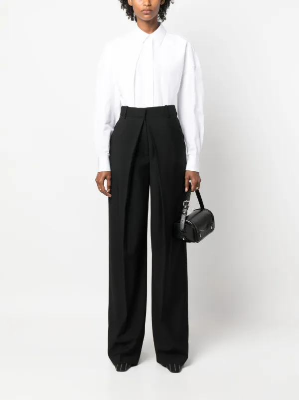 Alexander McQueen high-waisted straight-leg Trousers - Farfetch