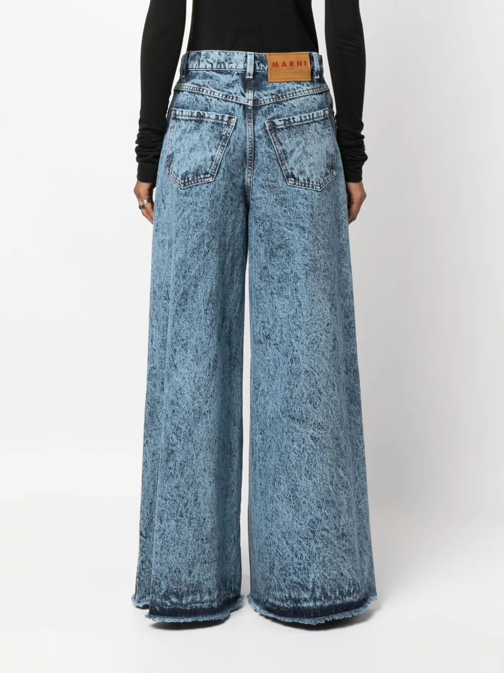 Affordable Marni acid-wash wide-leg jeans Women