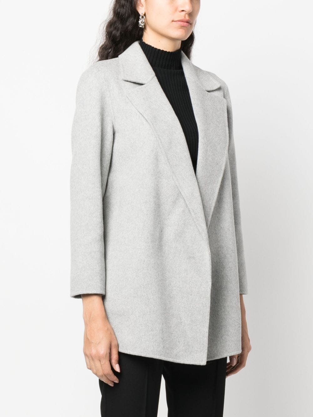 Shop Theory Single-breasted Cashmere Coat In Grey