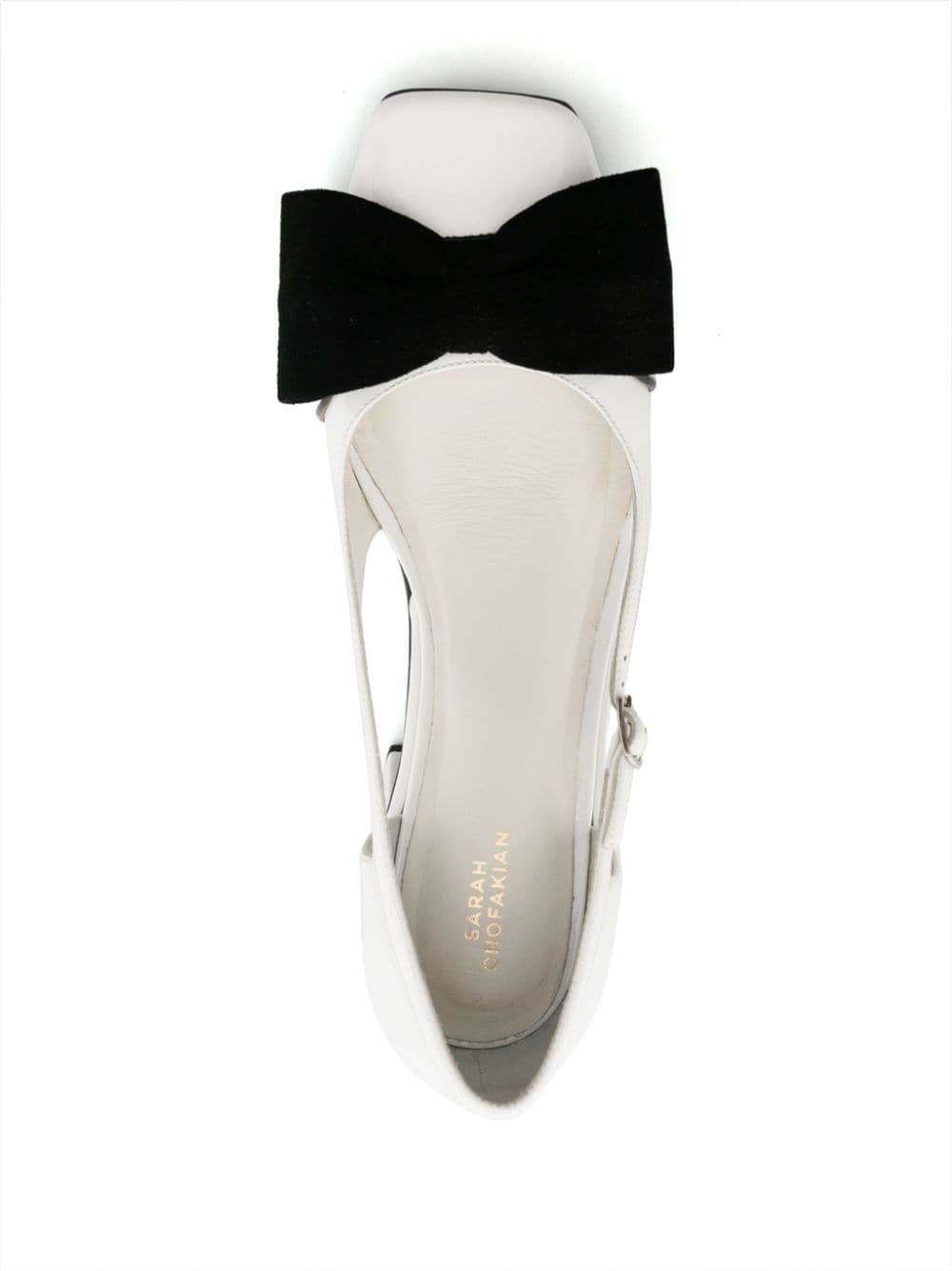 Shop Sarah Chofakian Balé 45mm Bow-detail Pumps In White