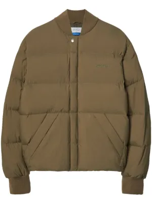 Men's Olive Puffer Jackets by Off-White