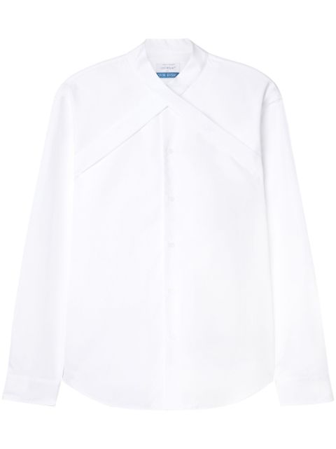 Off-White crossover-collar cotton shirt Men