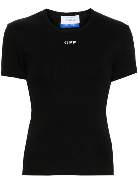 Off-White Off Stamp ribbed-knit top Women