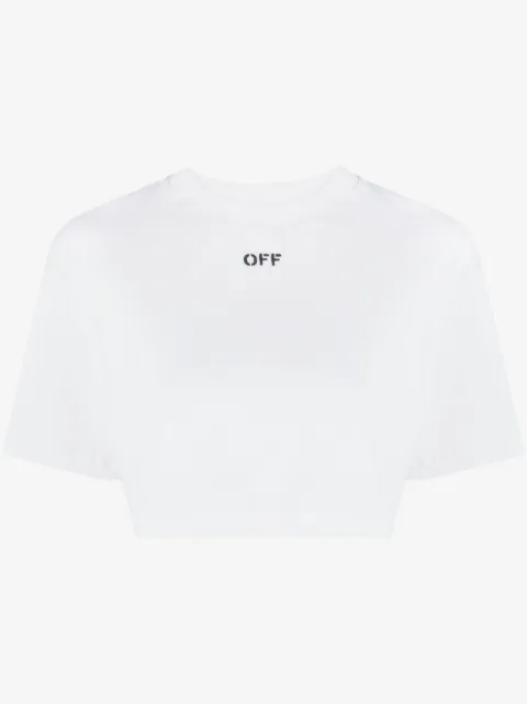 Off-White Off-Stamp cropped T-shirt
