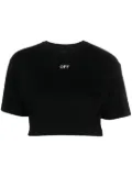 Off-White Off-Stamp cropped T-shirt - Black