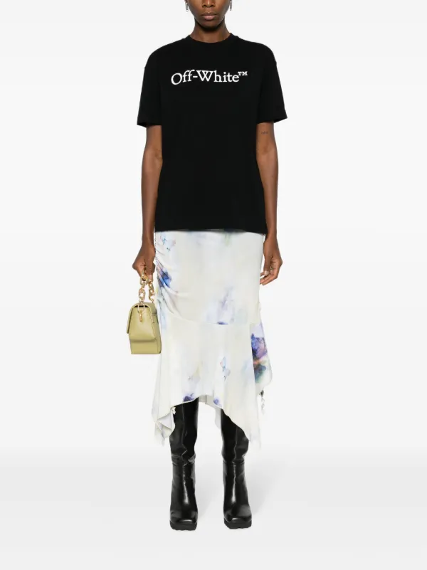 Off-White Bookish logo-print Cotton T-shirt | Black | FARFETCH