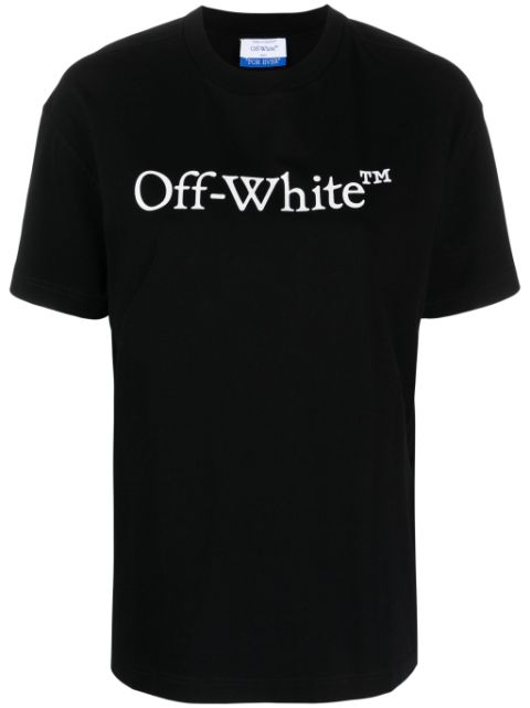 Off-White Bookish logo-print cotton T-shirt Women