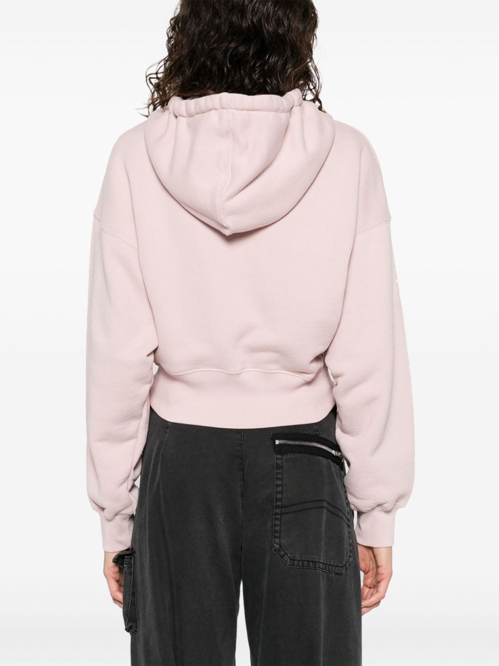 Off-White Cropped hoodie Roze