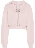 Off-White Bling Leaves Arrow cropped hoodie - Pink