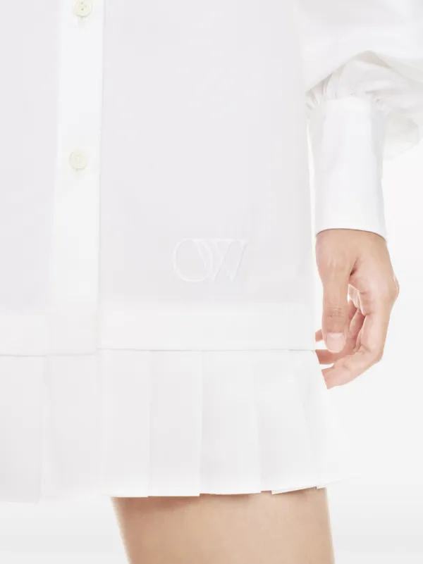 ワンピース OFF-WHITE EMBROIDERED POPLIN SHIRT DRESS Off-White Embroidered poplin shirt dress | gebnegozionline