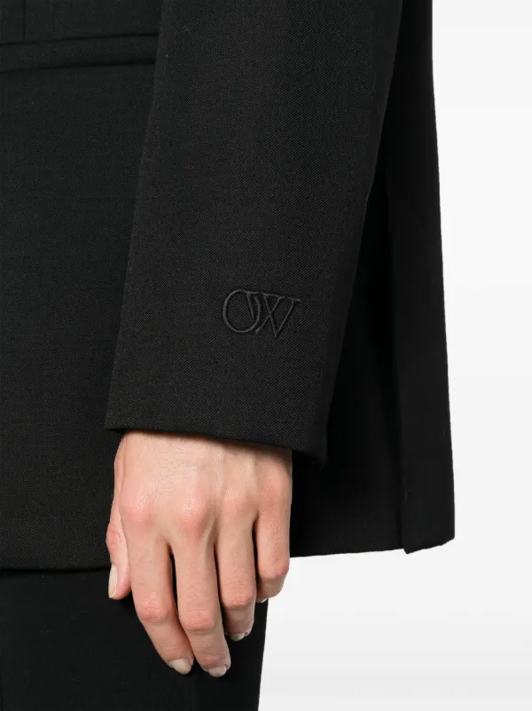 Off-White single-breasted virgin-wool Blazer | Black