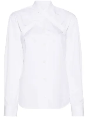 Sacai ディテール プリーツ シャツ Sacai プリーツディテール シャツ | ホワイト | FARFETCH JP