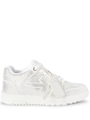 White deals rhinestone sneakers