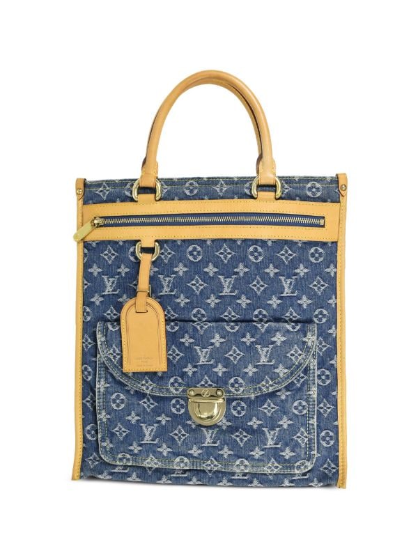 Louis Vuitton Denim Monogram Top Handle Bag - 2005
