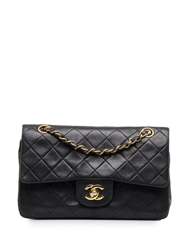 CHANEL Pre-Owned 1991-1994 Chevron Small Double Flap Shoulder Bag - Farfetch