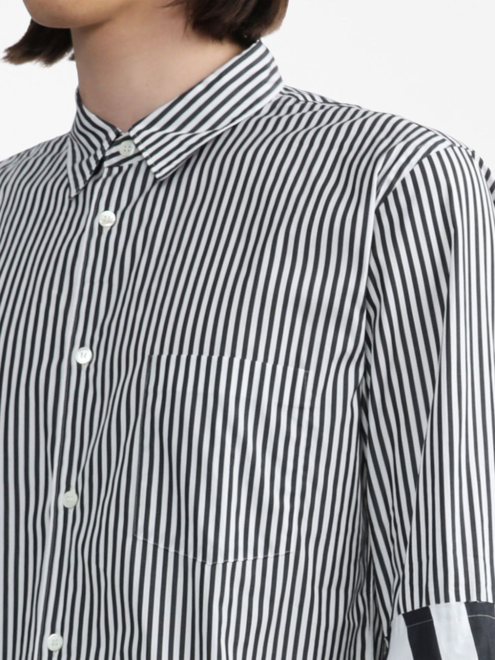 Comme des Garcons Homme Plus layered striped cotton shirt Men