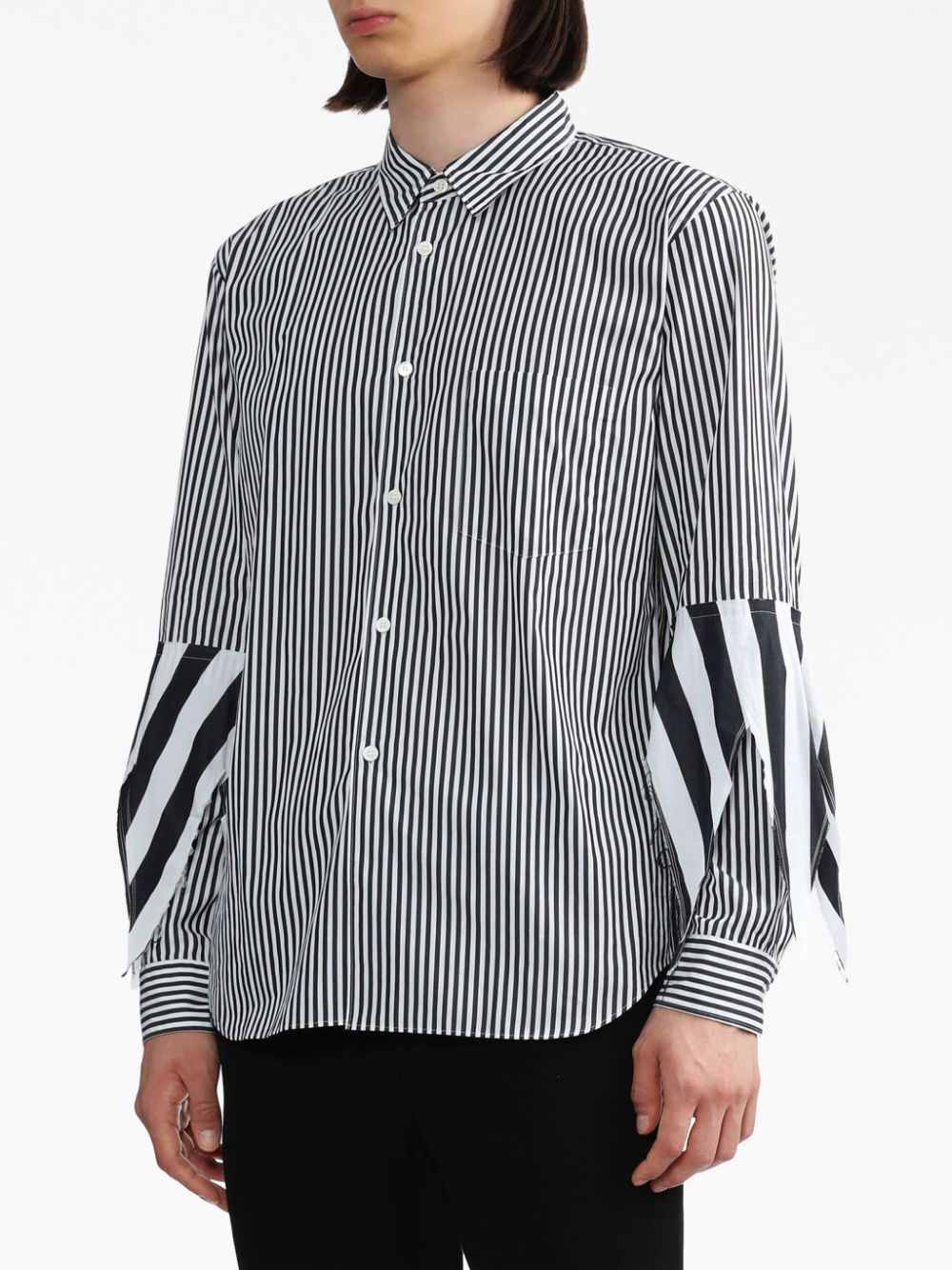 Comme des Garcons Homme Plus layered striped cotton shirt Men