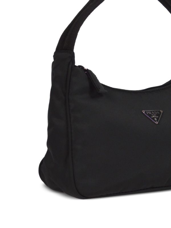 Prada Pre-Owned 2000s Triangle Logo Nylon Shoulder Bag - Farfetch